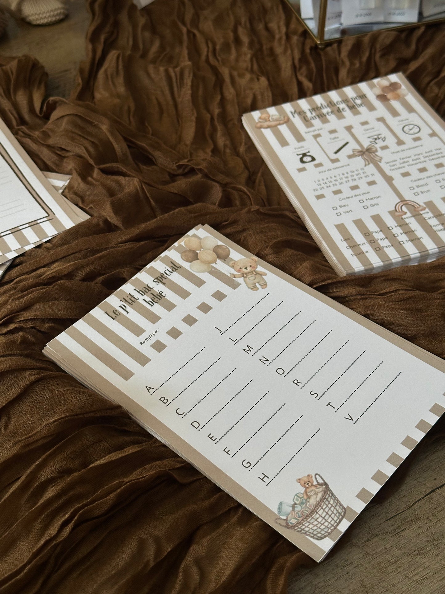 Lot de jeux Baby Shower