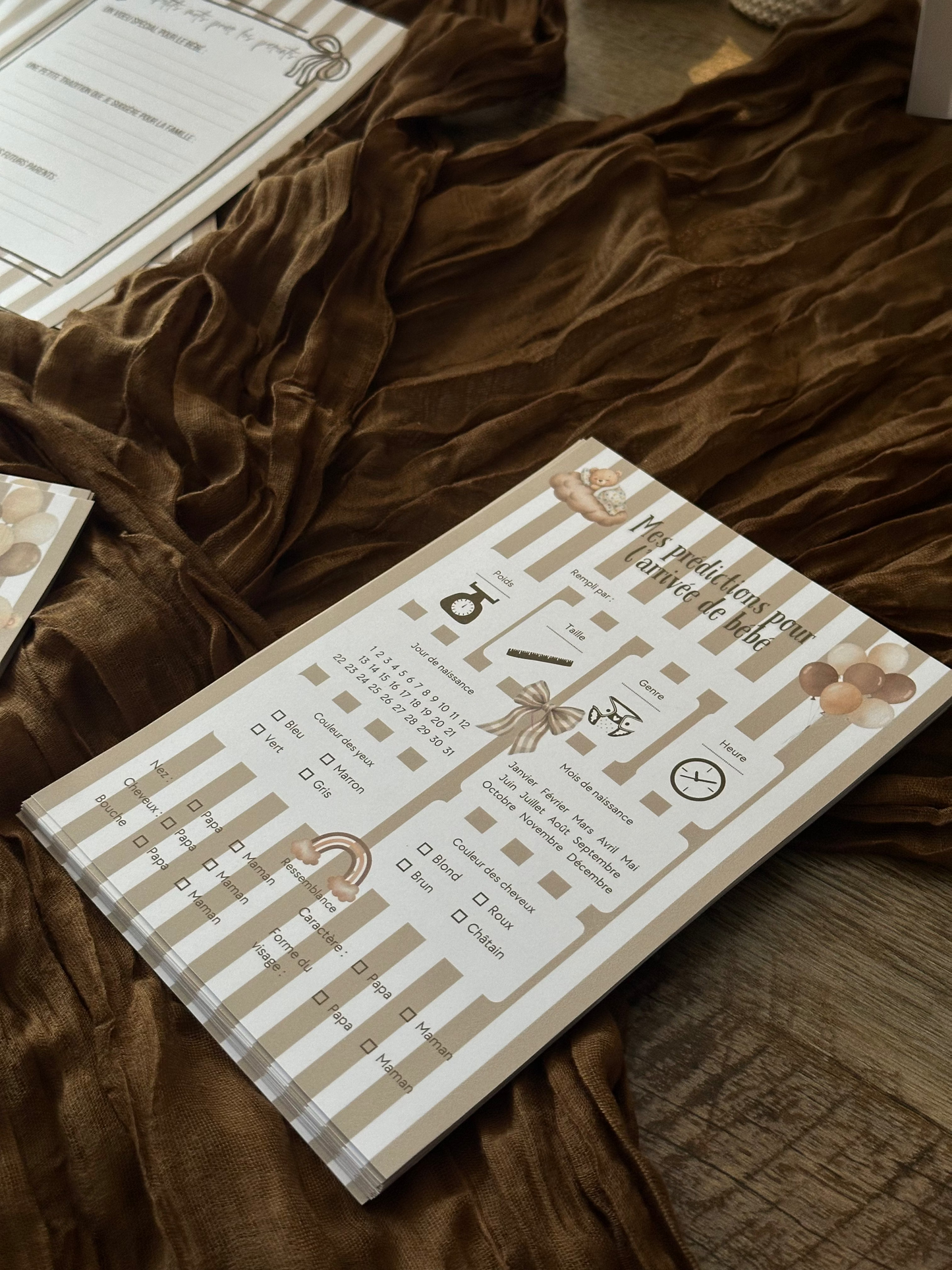 Lot de jeux Baby Shower